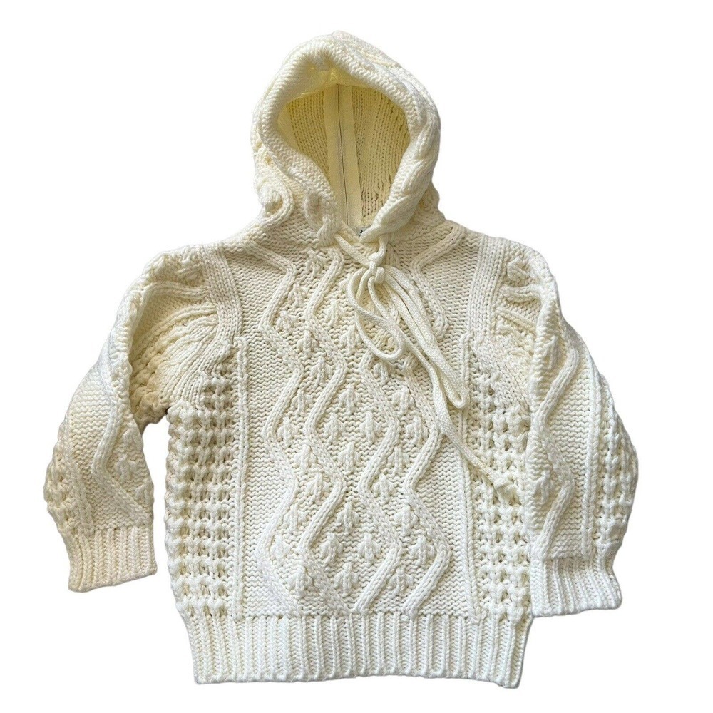 Robinit Vintage Pullover Hoodie Cable Knit Sweater 24 month Unisex Fisherman